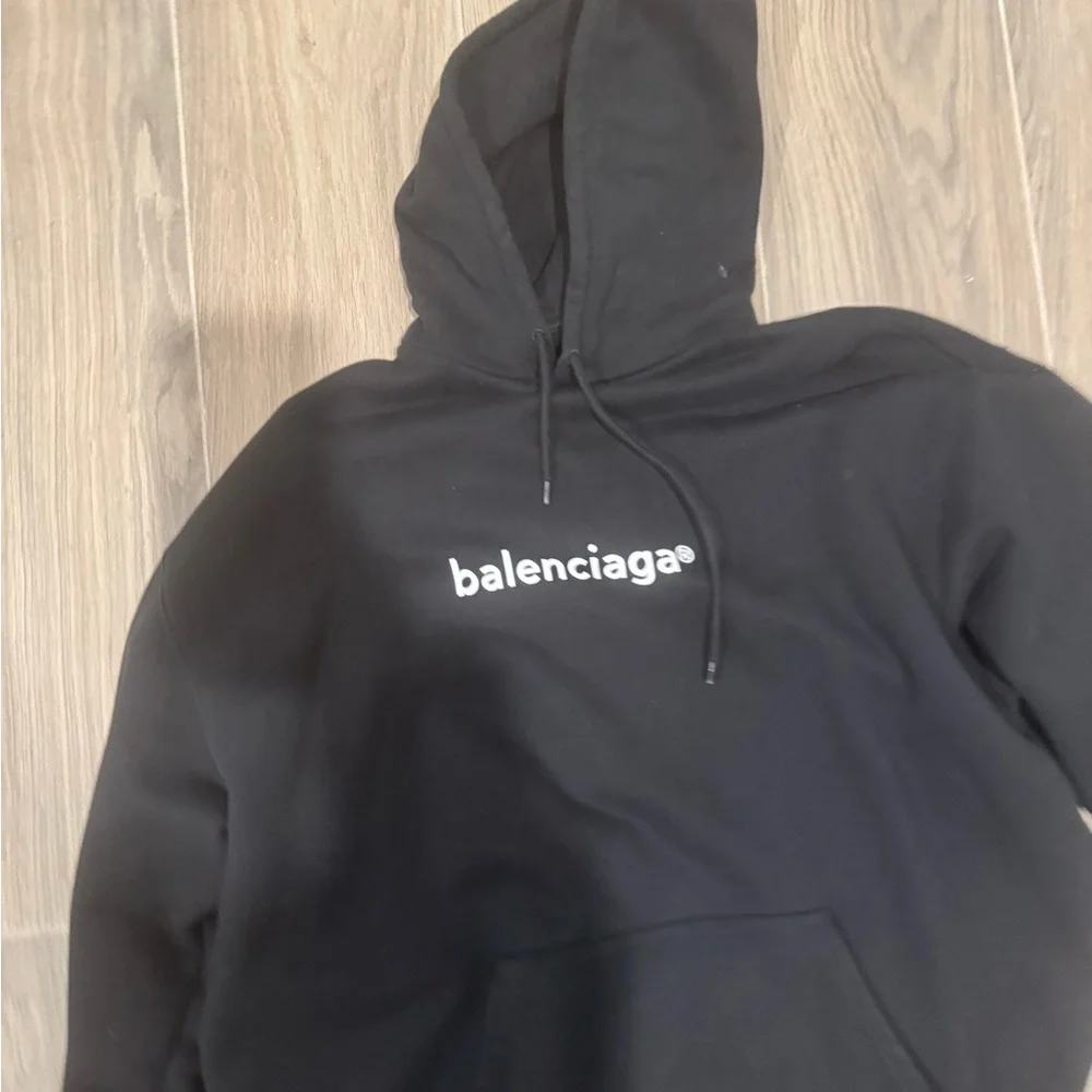 Balenciaga Black Logo Hoodie Oversized Luxury Streetwear Pullover

⸻ - Picture 4 of 7